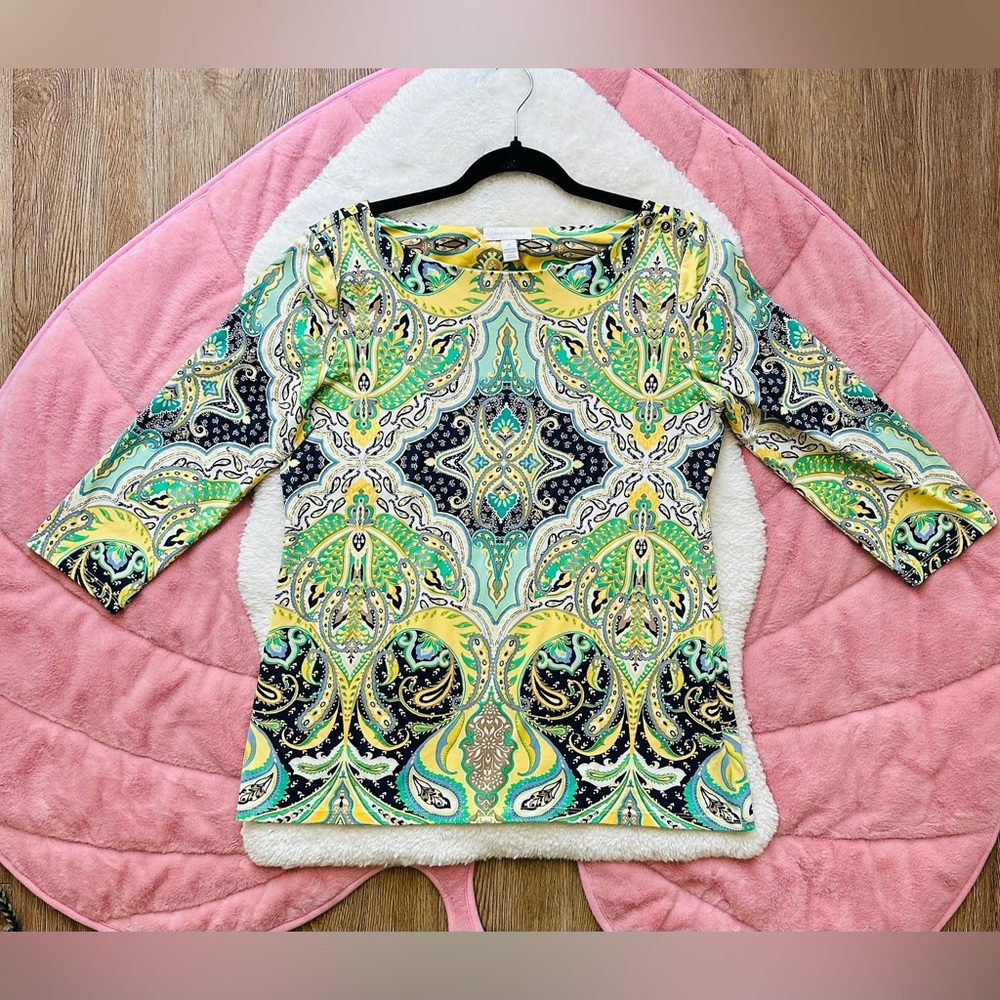 Charter Club Women’s  Paisley Shirt Size MEDIUM